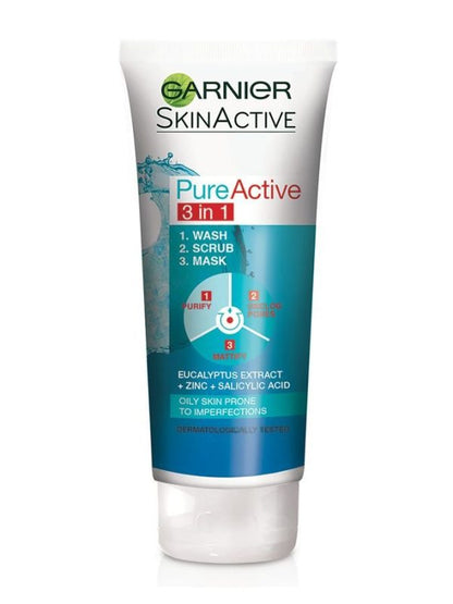 3 In 1 Garnier Skin Natural Pure Active Wash