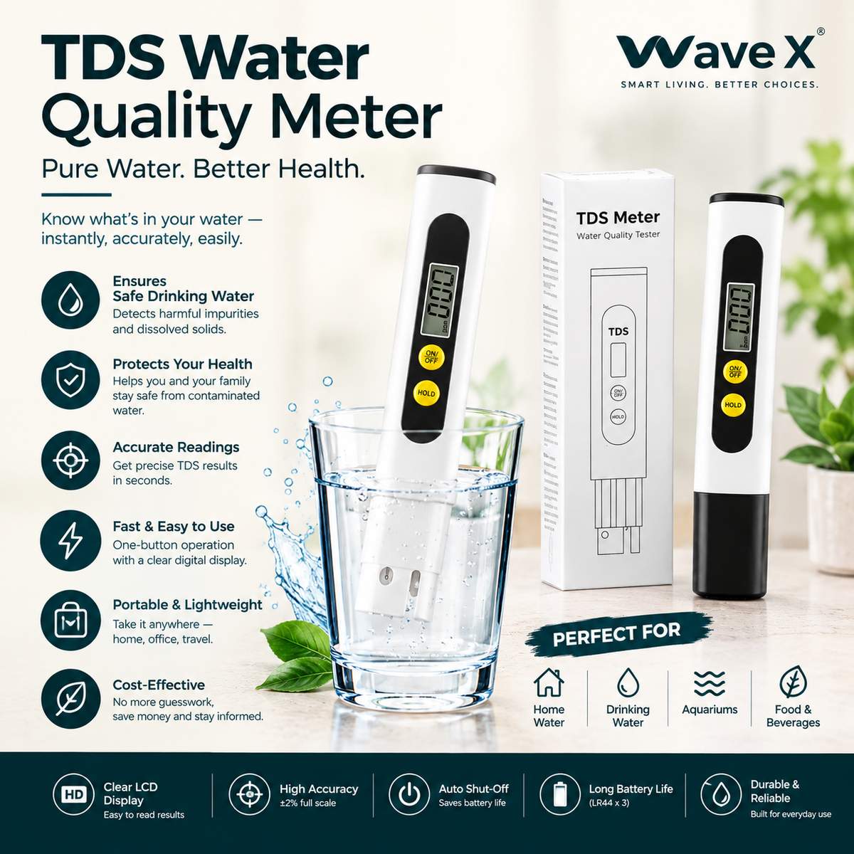 TDS Water Quality Tester Pen | Recommended by Dr. Affan Qaiser